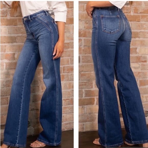 Kancan High Rise Wide Leg Flare jeans